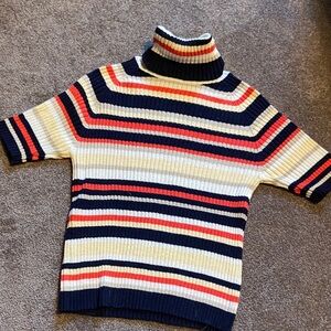 Vintage Dress Barn Short Sleeve Turtleneck Sweater Size Large
